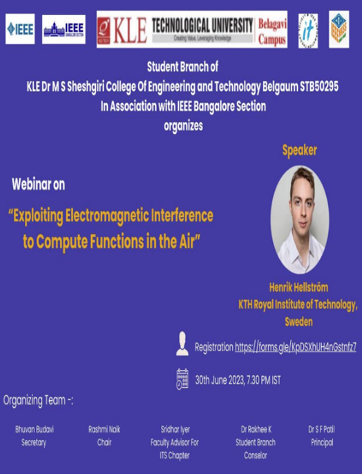 Webinar on “Exploiting Electromagnetic Interference to Compute Functions in the Air”