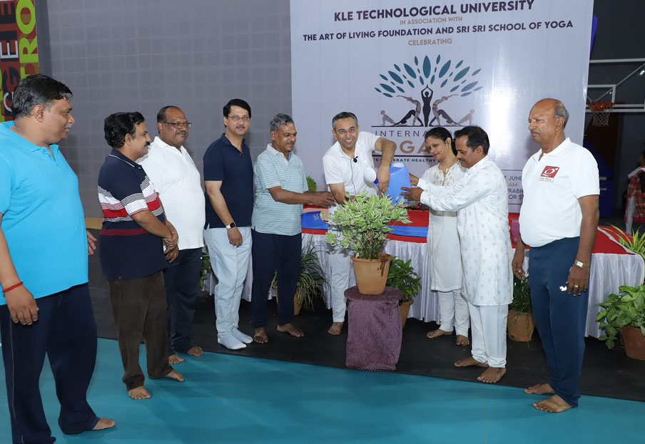 9th International Day of Yoga was celebrated at KLE Technological University.