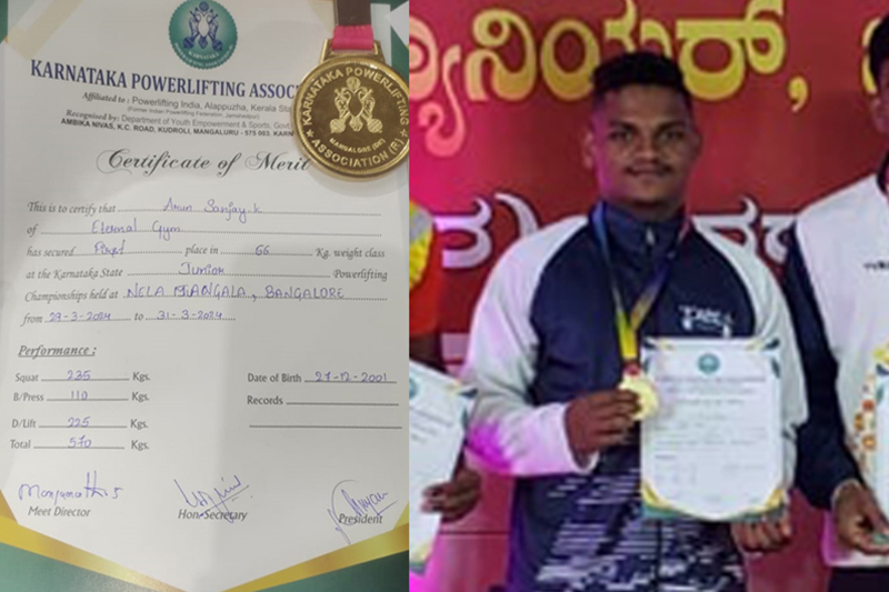 Arun Kambrekar Dominates State-Level Powerlifting Championship, Clinches Gold